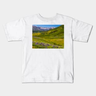 Summer with lupines in the mountains Kids T-Shirt